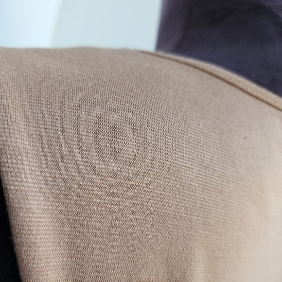 SPENCE Women's Dress Colorblock Tan Black Sheath Panel Detail Sleveless Sz 8 - Picture 12 of 12